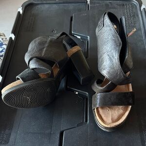 Sofft Black Leather Upper Sandals 6.5 EUC Classic Comfort